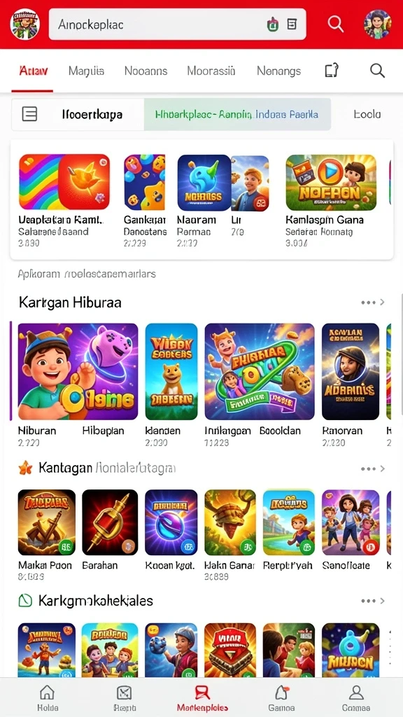 Antarmuka permainan yang menarik dan nyaman.