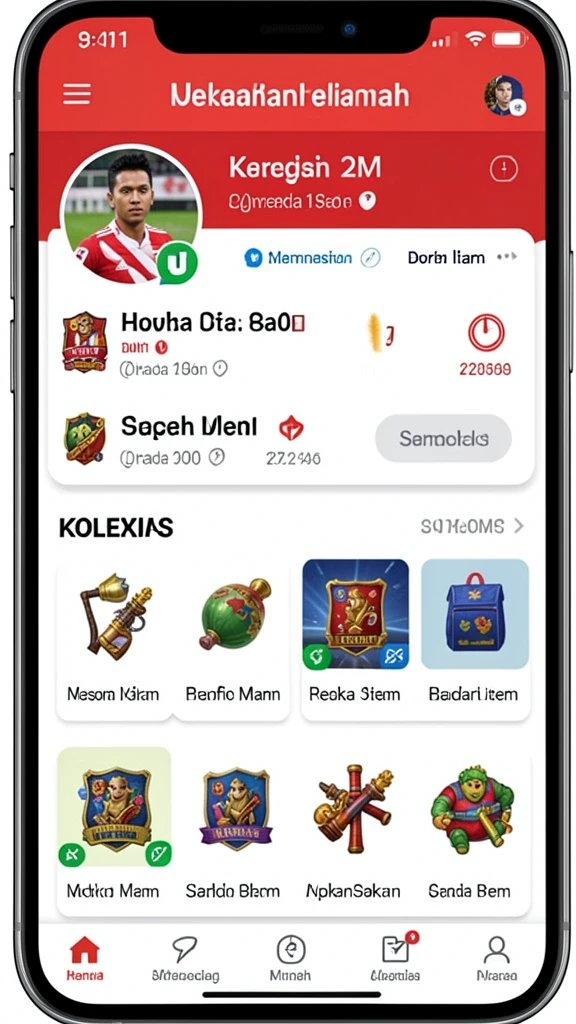 Tampilan menarik dari berbagai mesin slot.