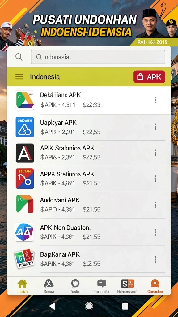 Tampilan menu utama yang menarik dan interaktif.
