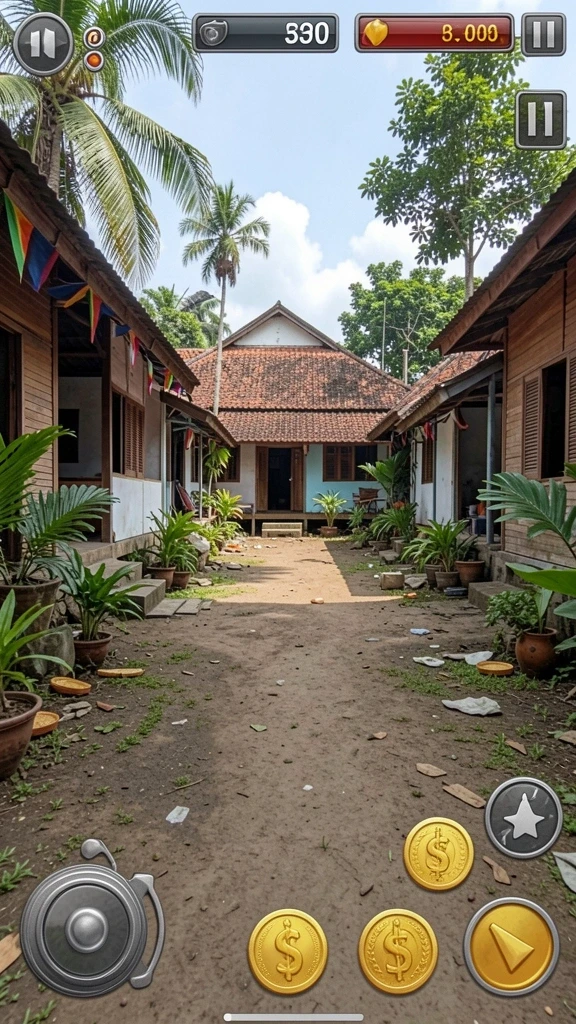 Antarmuka permainan yang mudah dipahami dan dinavigasi.