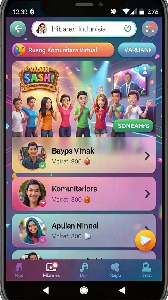 Karakter-karakter unik yang bisa dipilih untuk bermain.