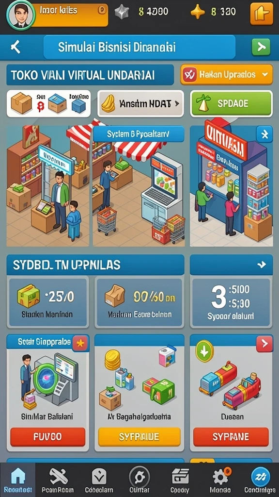 Tampilan menu utama yang interaktif dan menarik.