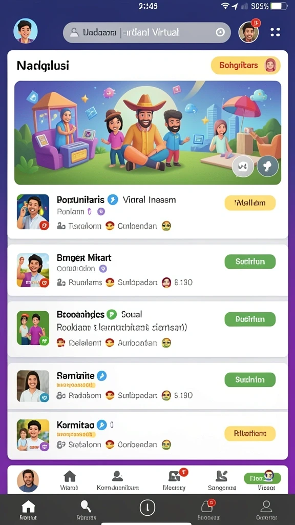 Fitur komunitas yang memungkinkan interaksi antar pemain.