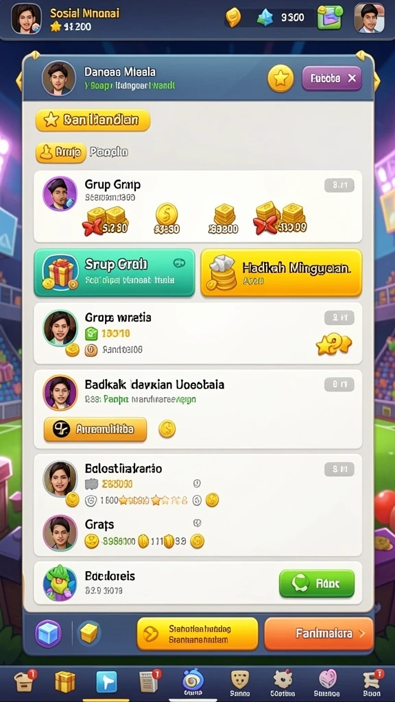 Tampilan menu utama game HOKIBONUS yang menarik.