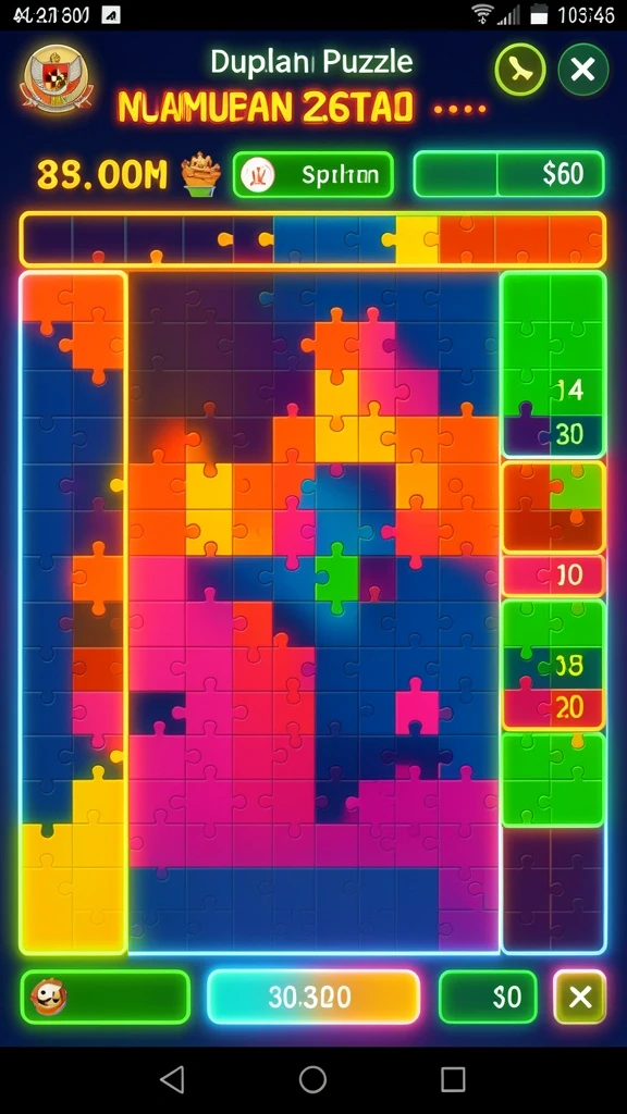 Tampilan level satu yang penuh warna dan menarik.