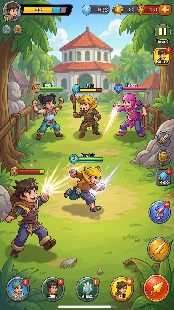 Screenshot dari permainan slot dengan tema buah.