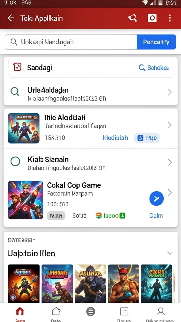 Screenshot dari gameplay di level menengah.
