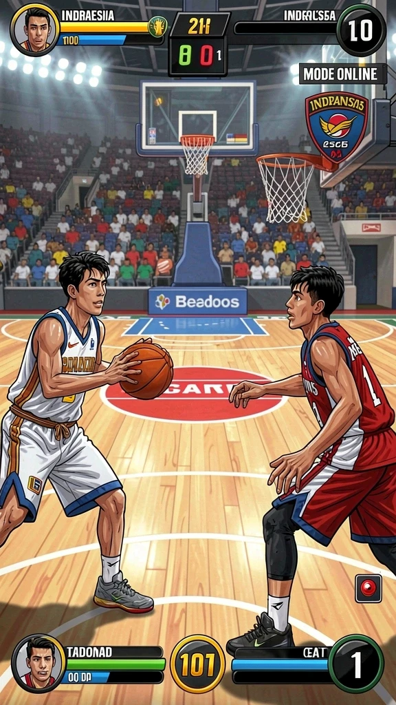 Tampilan awal game dengan karakter utama yang siap berpetualang.