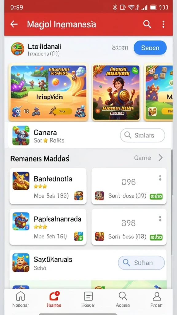 Tampilan awal permainan yang menarik dan intuitif.