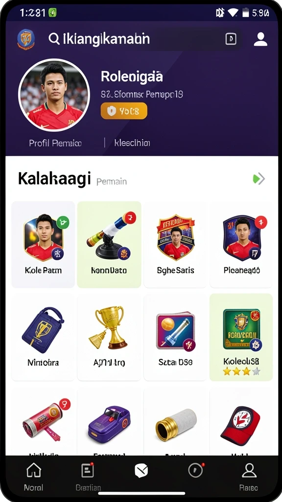 Tampilan menu utama yang menarik dan mudah dinavigasi.