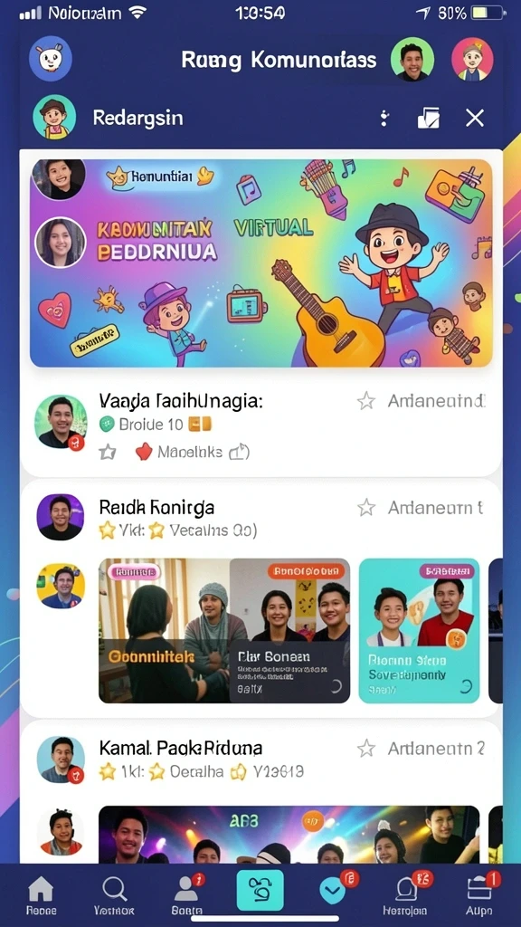 Fitur sosial untuk bermain dengan teman.