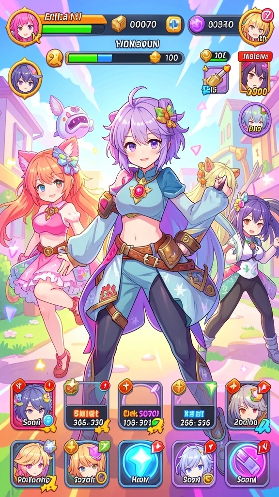 Tampilan awal game dengan karakter siap bertarung.