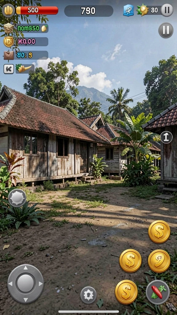 Tangkapan layar level permainan yang menantang.